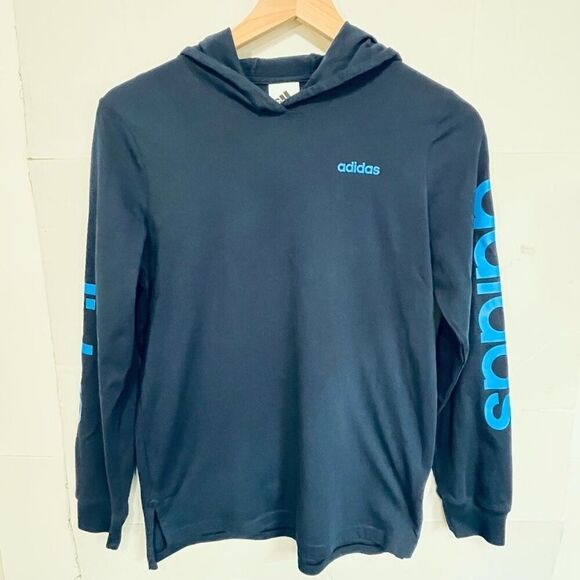 ADIDAS Long Sleeve Hooded Tee   Boys Size M 10/12   NWOT - Picture 1 of 4